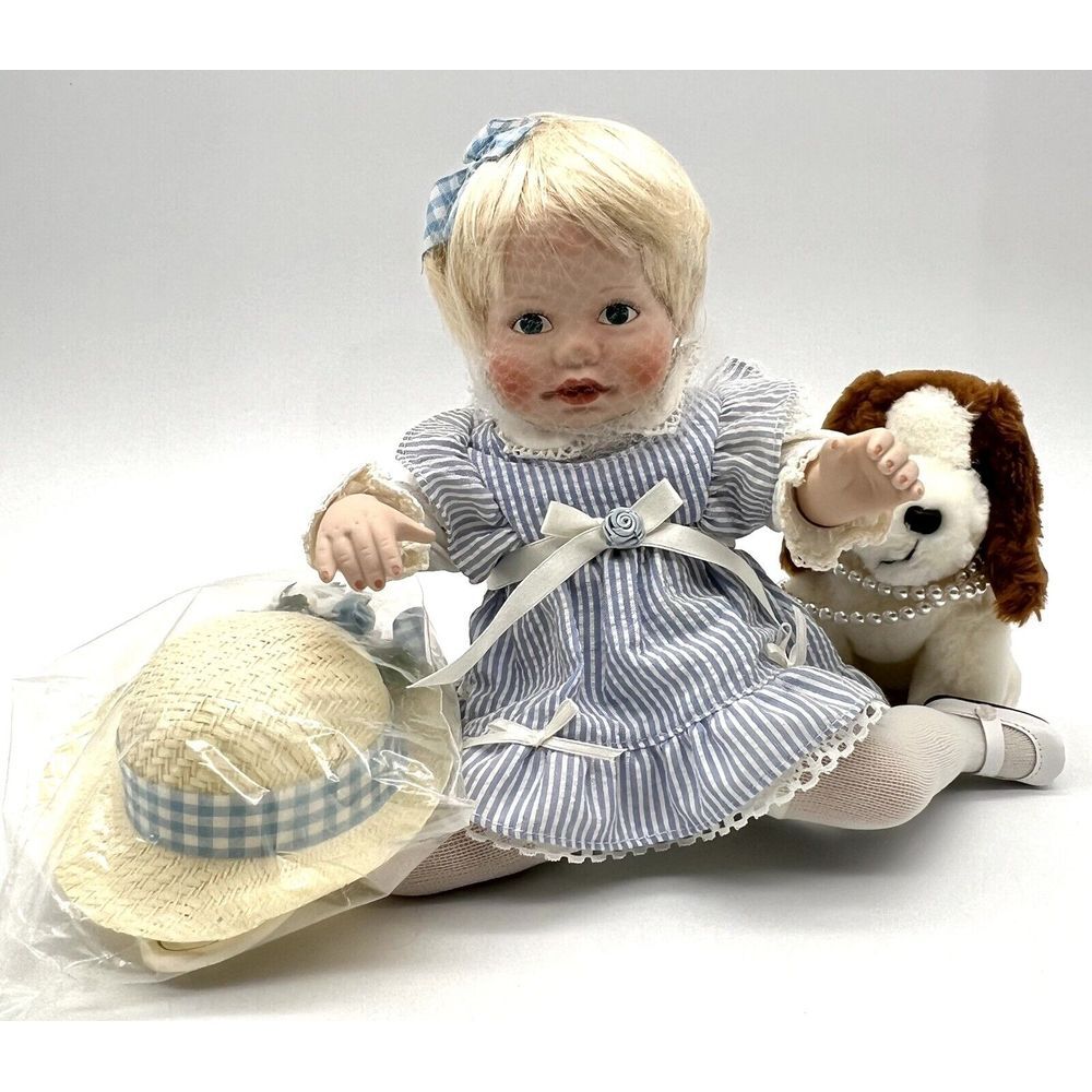 Dressing Up Daisy Porcelain Doll By Elke Hutchens For‎ The Danbury Mint 1990